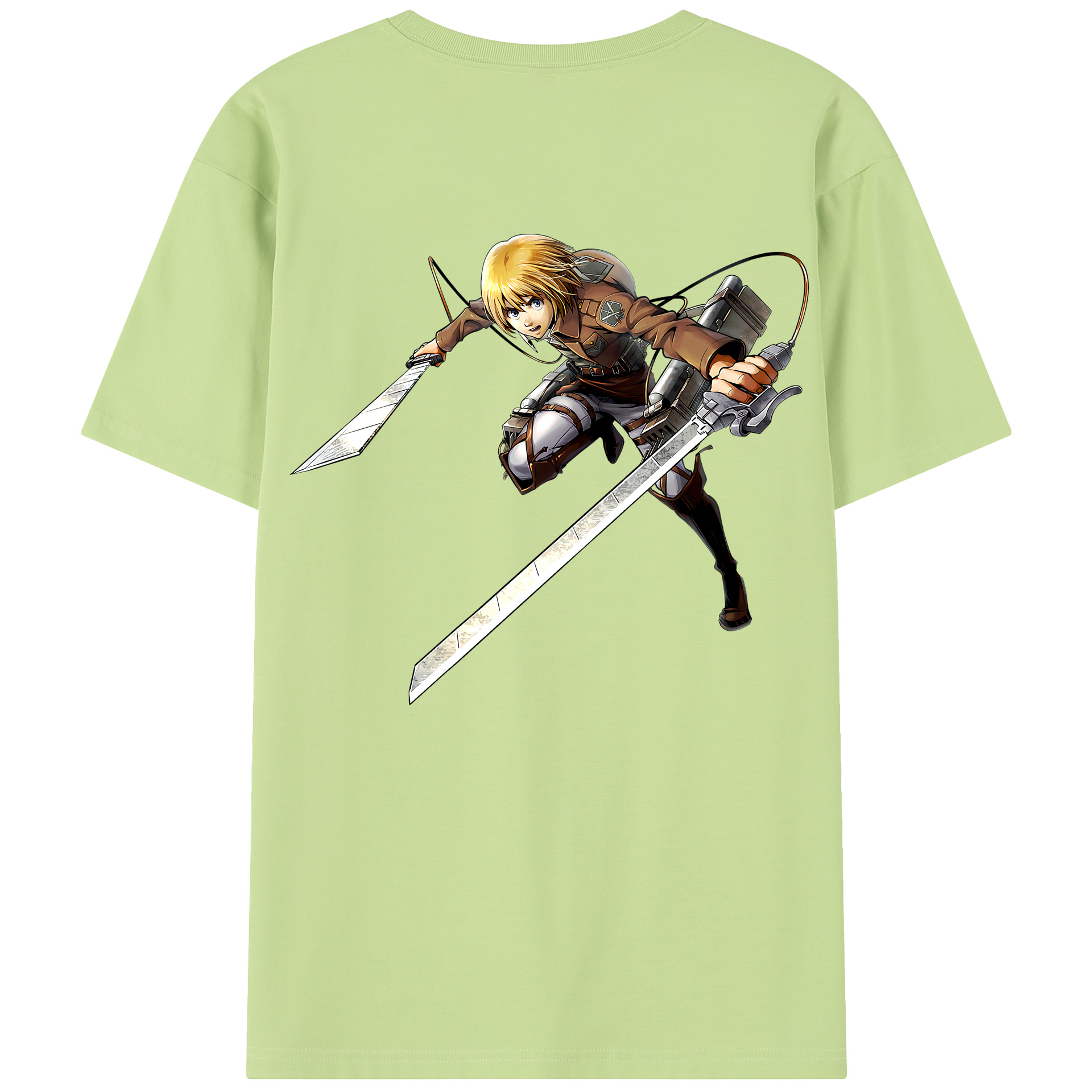 （画像用） 進撃の巨人 アルミン·アルレルト Attack on Titan Armin Arlert 綿100％半袖Tシャツ（背面プリント）